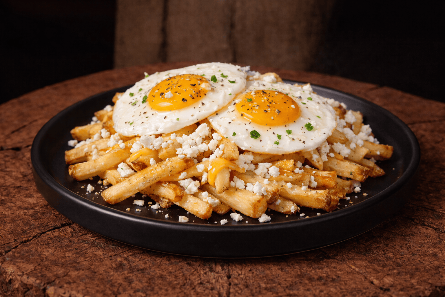 Fresh Fries Feta & Eggs